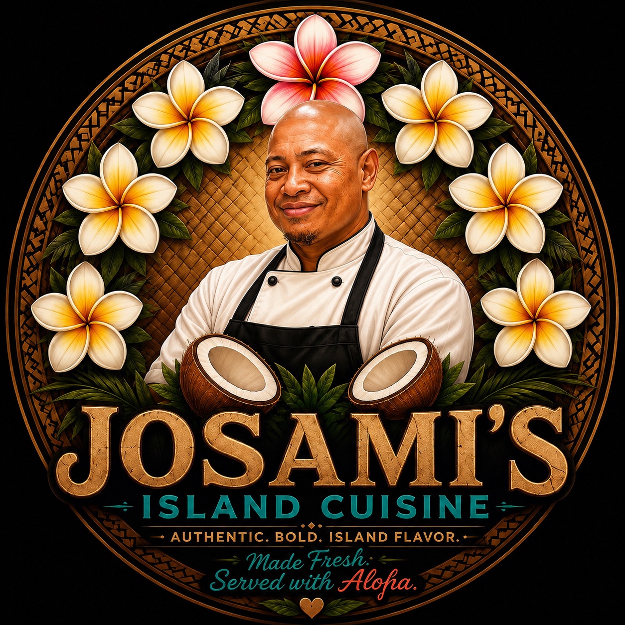 Josami's Island Cuisine chef logo